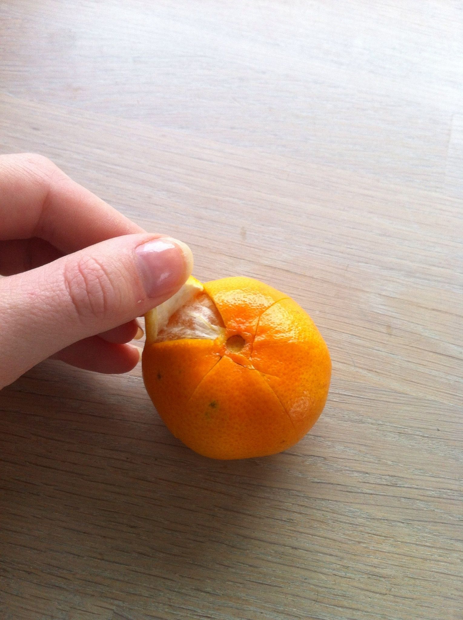 peeled clementine