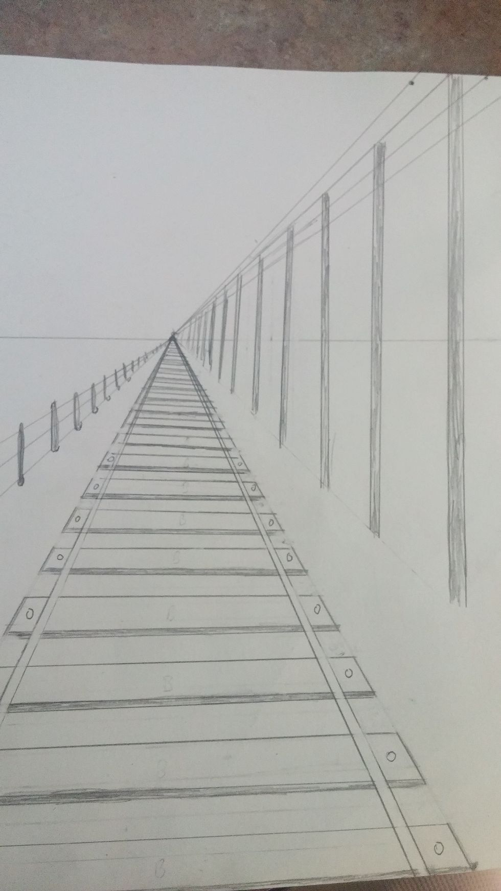 How to draw a 1-point perspective railroad - B+C Guides
