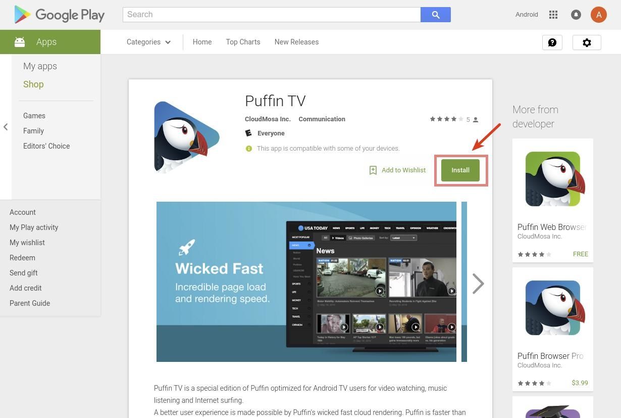puffin tv browser alternative