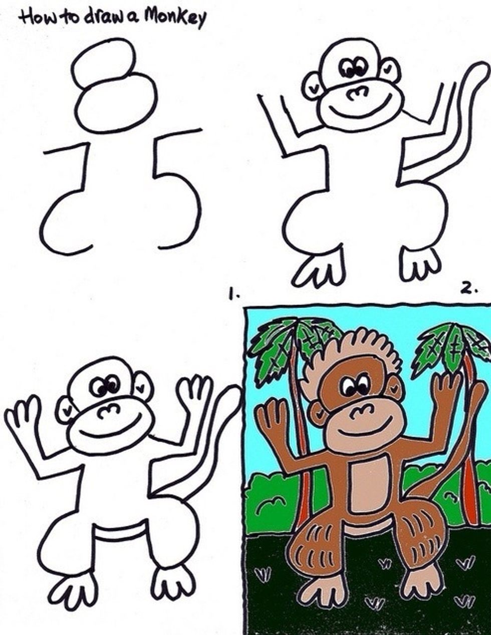 How to draw a monkey - B+C Guides