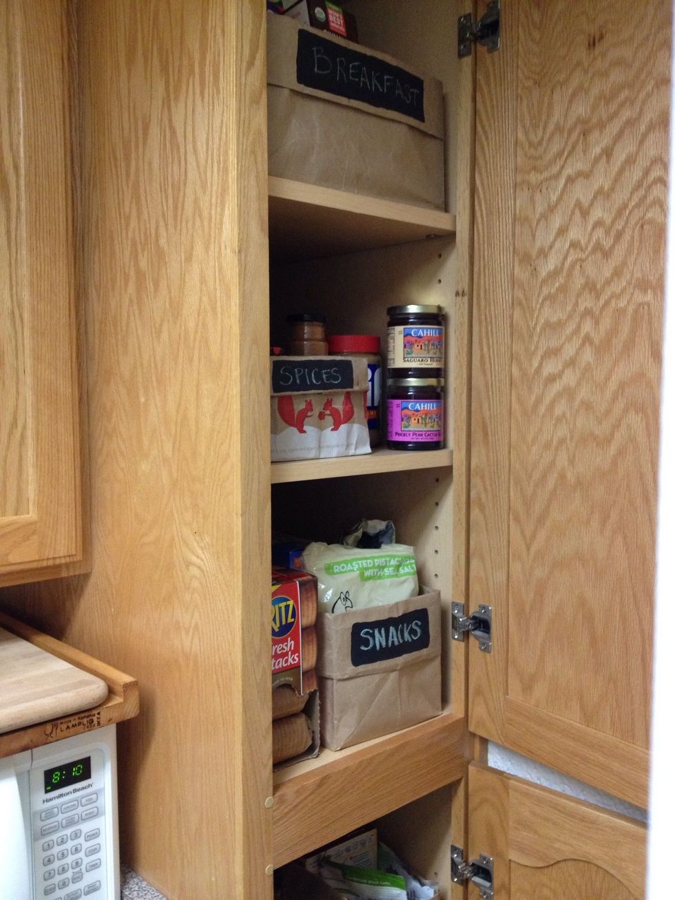 How to use paper bags to organize your pantry B+C Guides