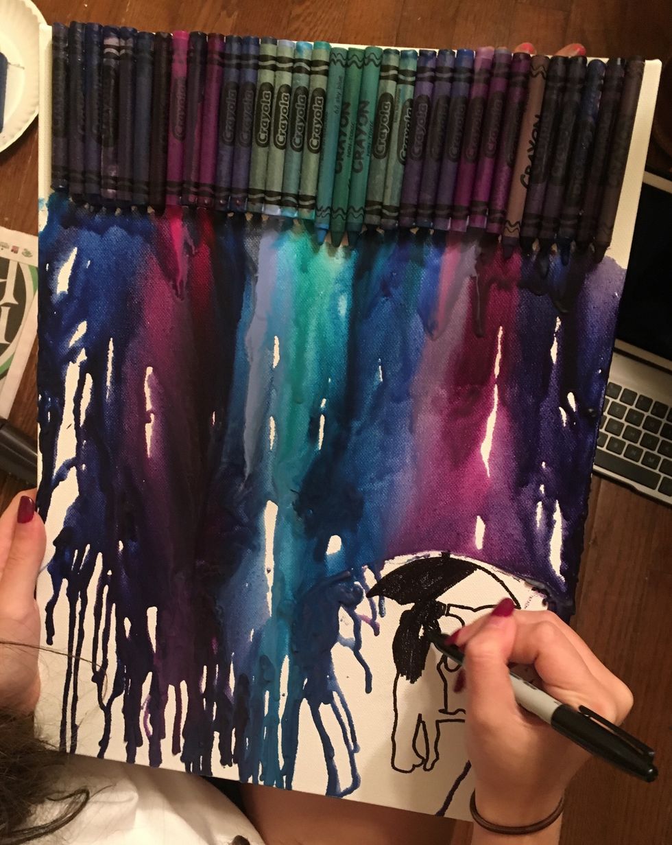 How to create melted crayon silhouette art B+C Guides