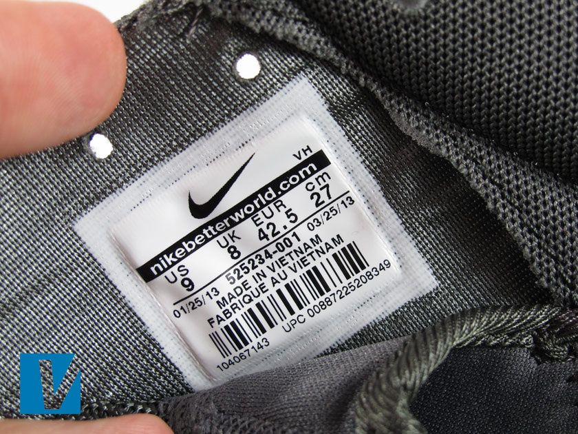 nike shoe width label