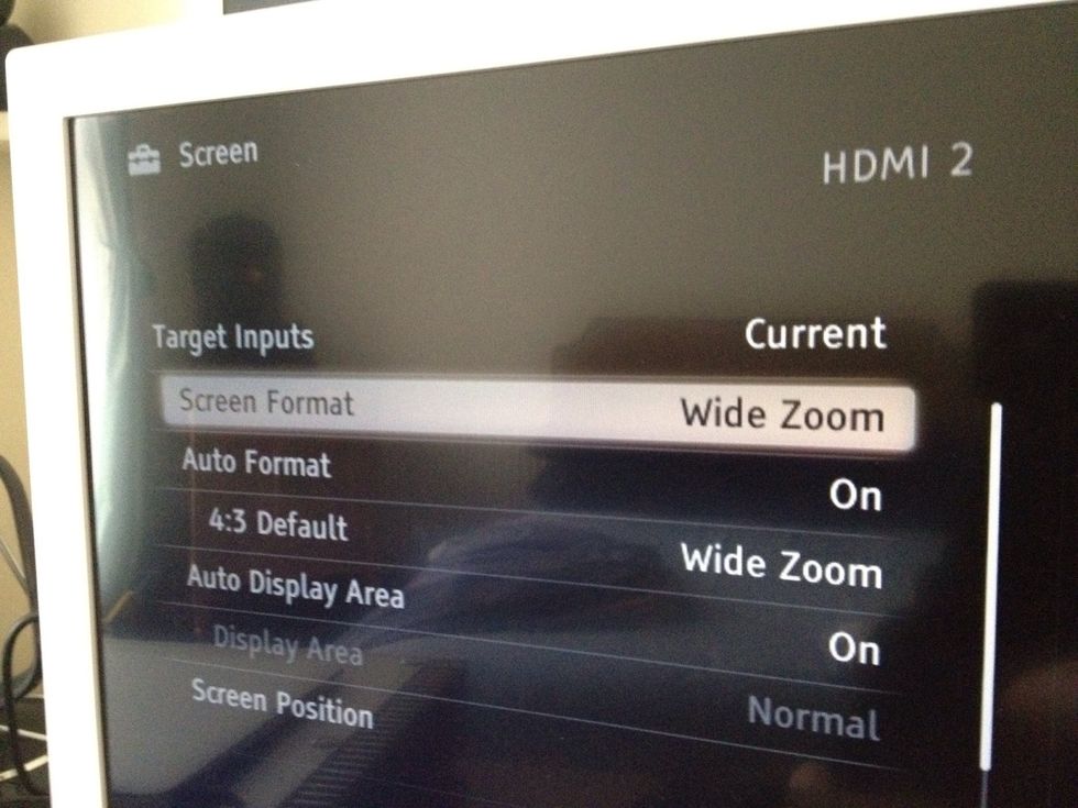 how to zoom out screen on sony tv