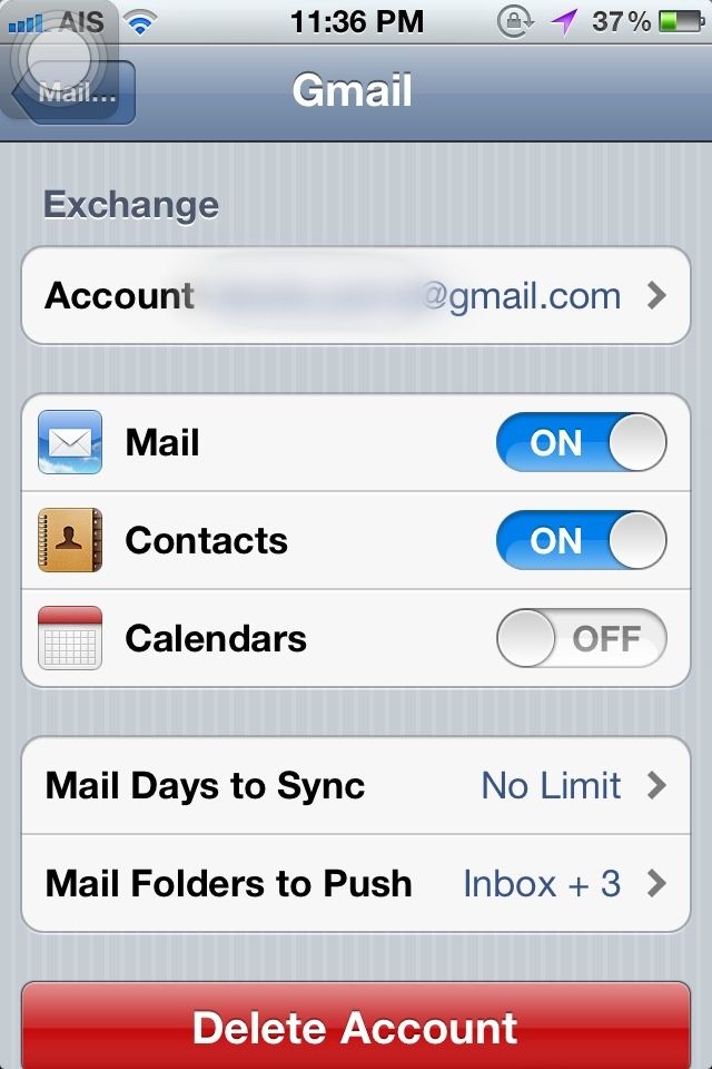 contacts sync for google gmail exchange