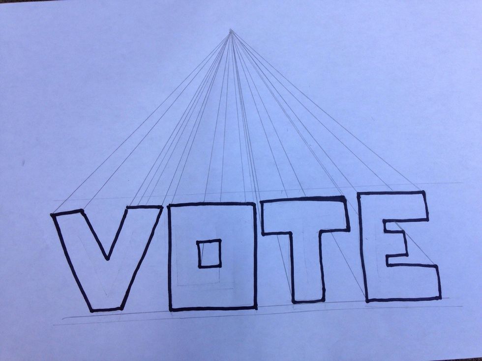 How to draw 3d block letters - B+C Guides