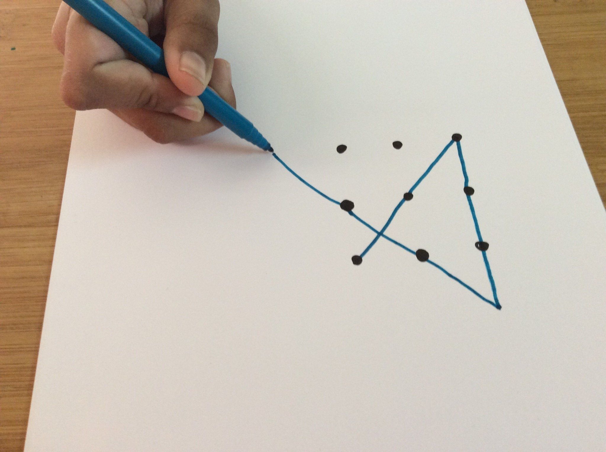 simple brain teasers hard connect 9 dots with 4 lines