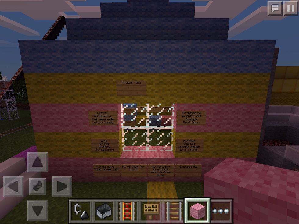 How to make a ice cream shop on minecraft! 🍦 B+C Guides