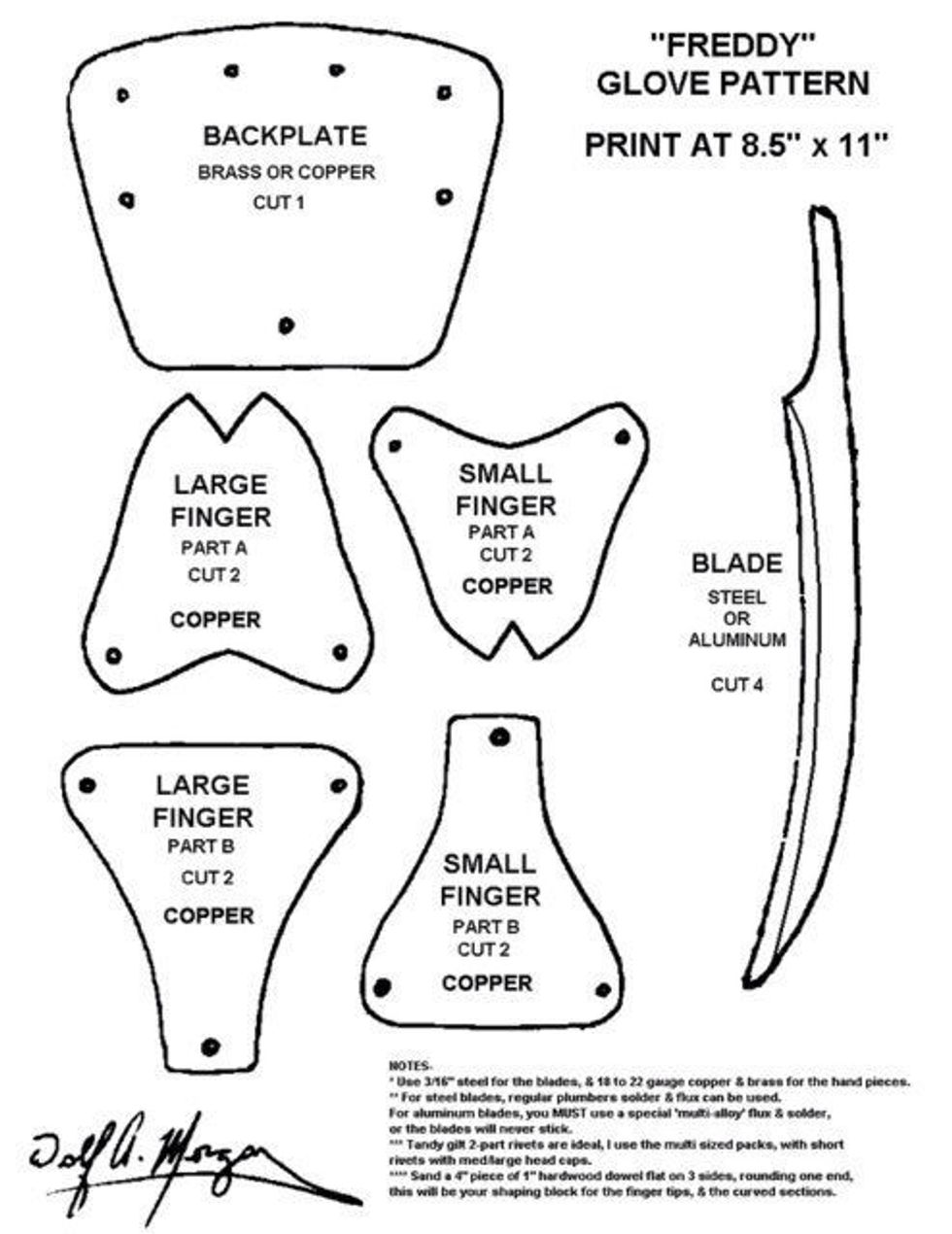 How to make a freddy krueger glove B C Guides