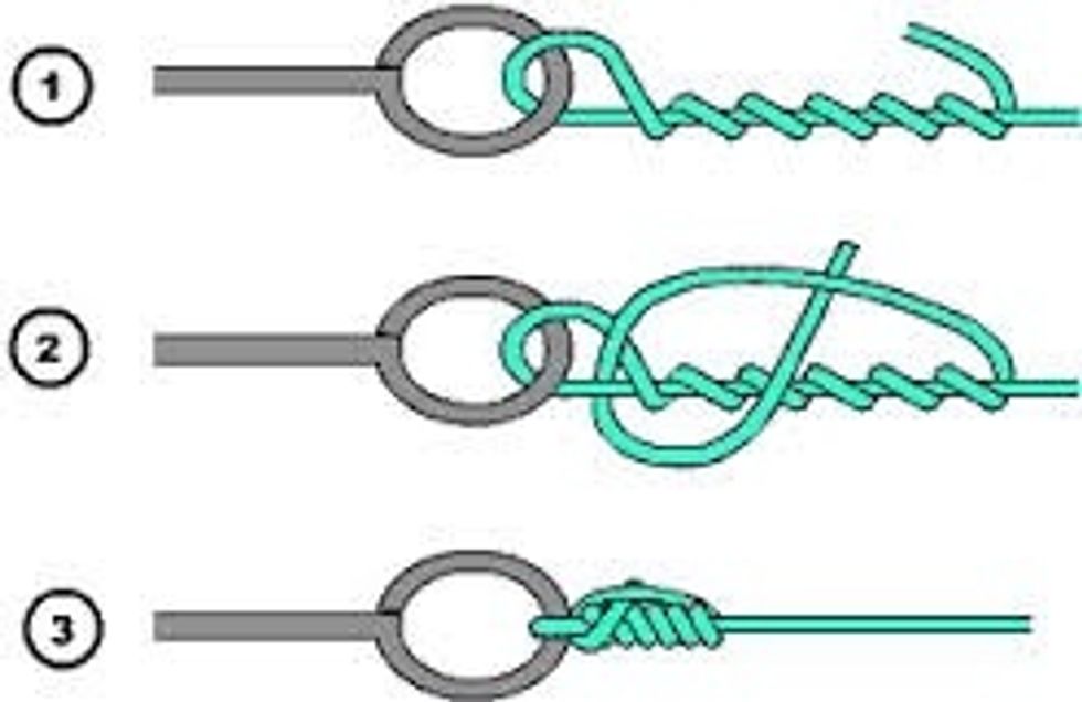 How to put a hook on a fishing line B+C Guides