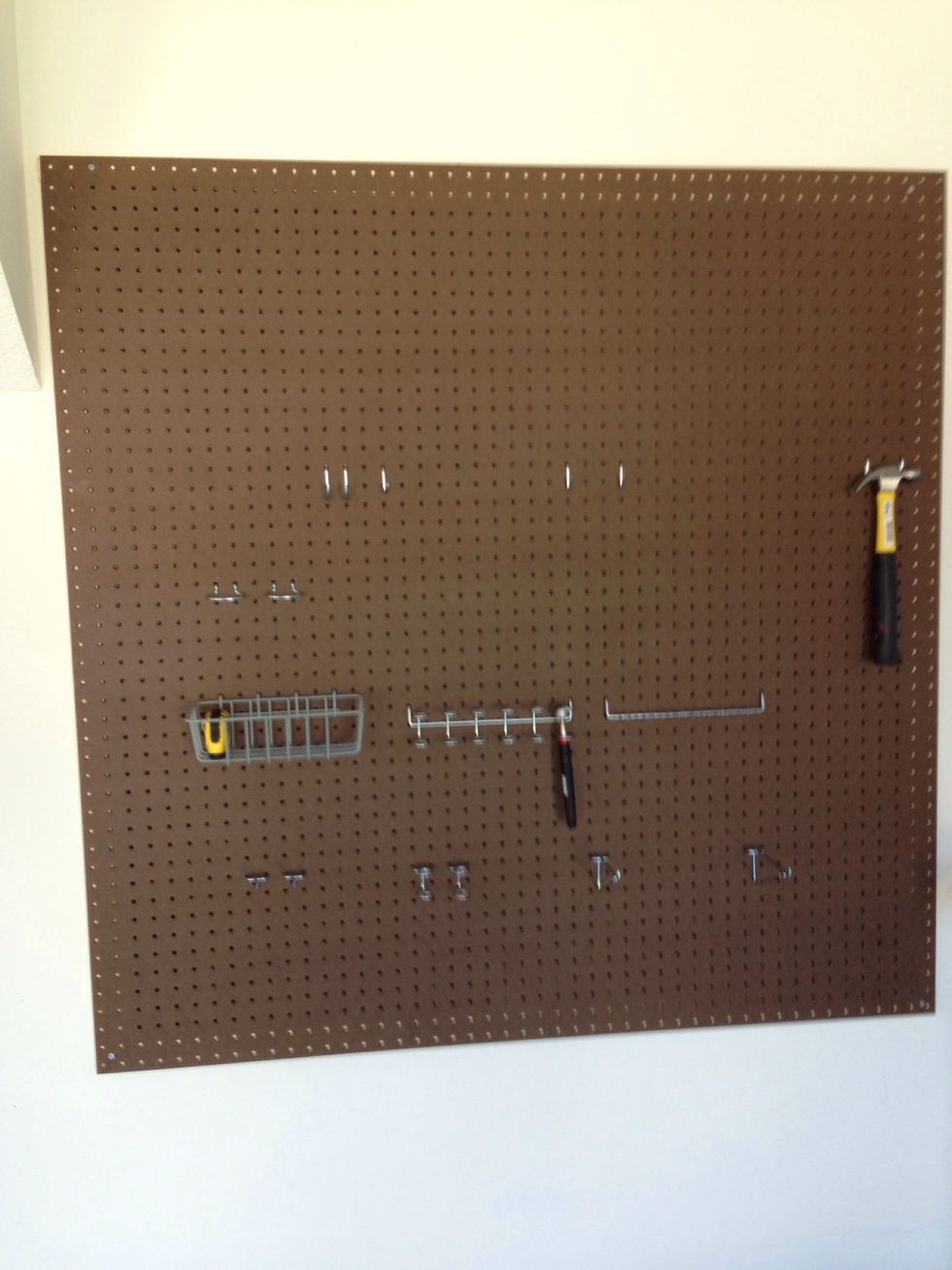 How to mount a pegboard on the wall B+C Guides