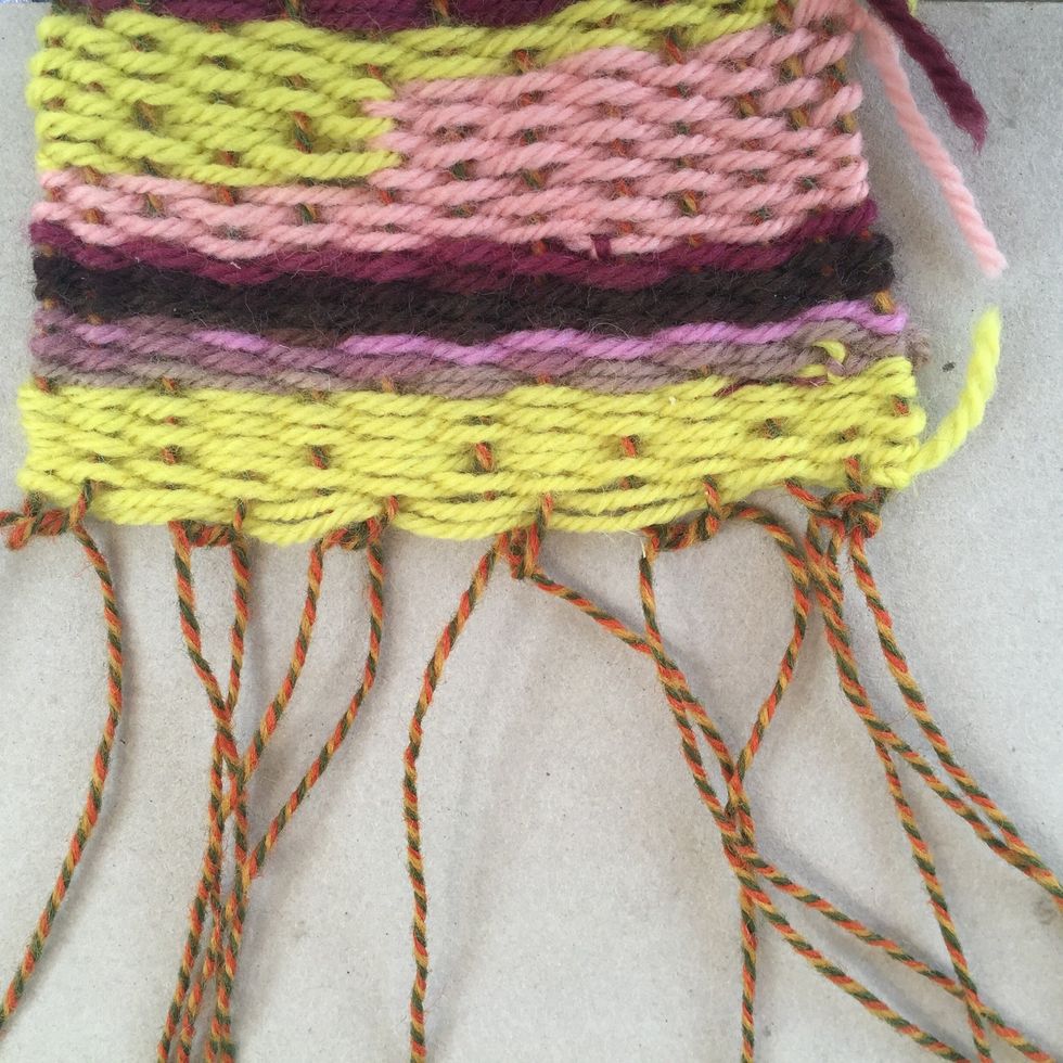 How to finish a weaving on a cardboard loom B+C Guides