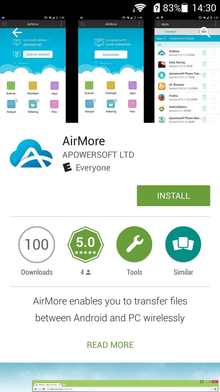 airmore app pc