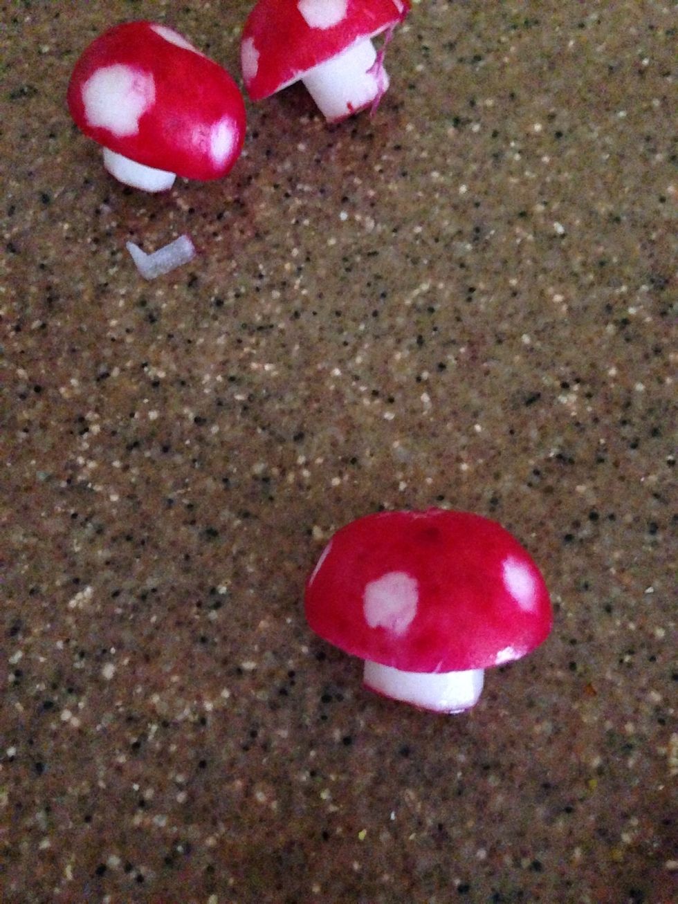 How to make the radish like mushroom B+C Guides