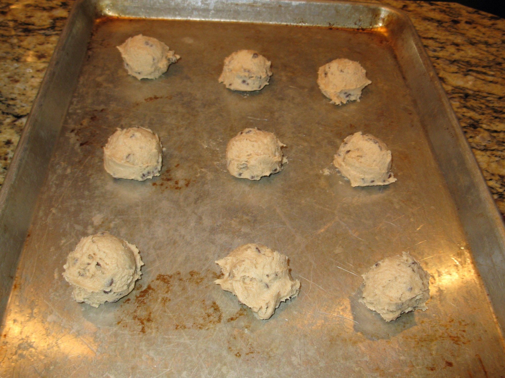 ungreased baking sheet