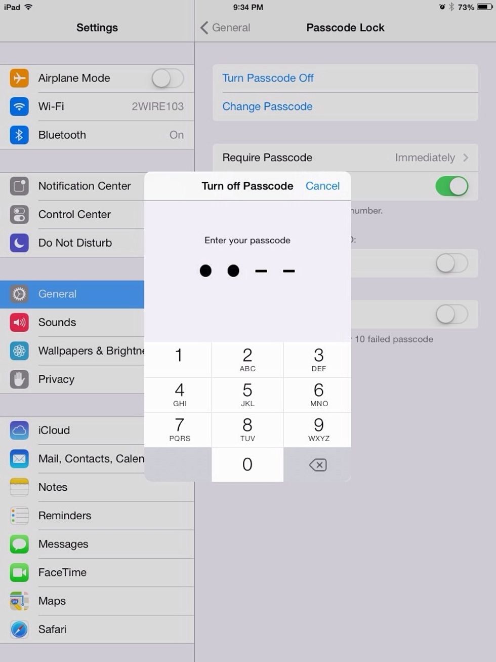 how do i turn off password on iphone 11