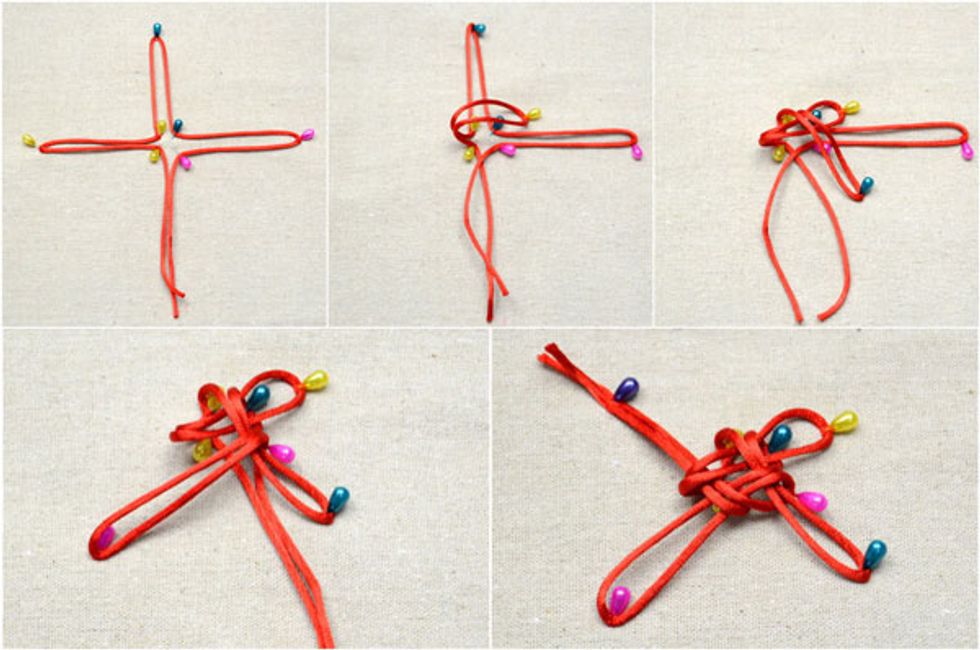 How to tie upgraded chinese decorative cloverleaf knot B