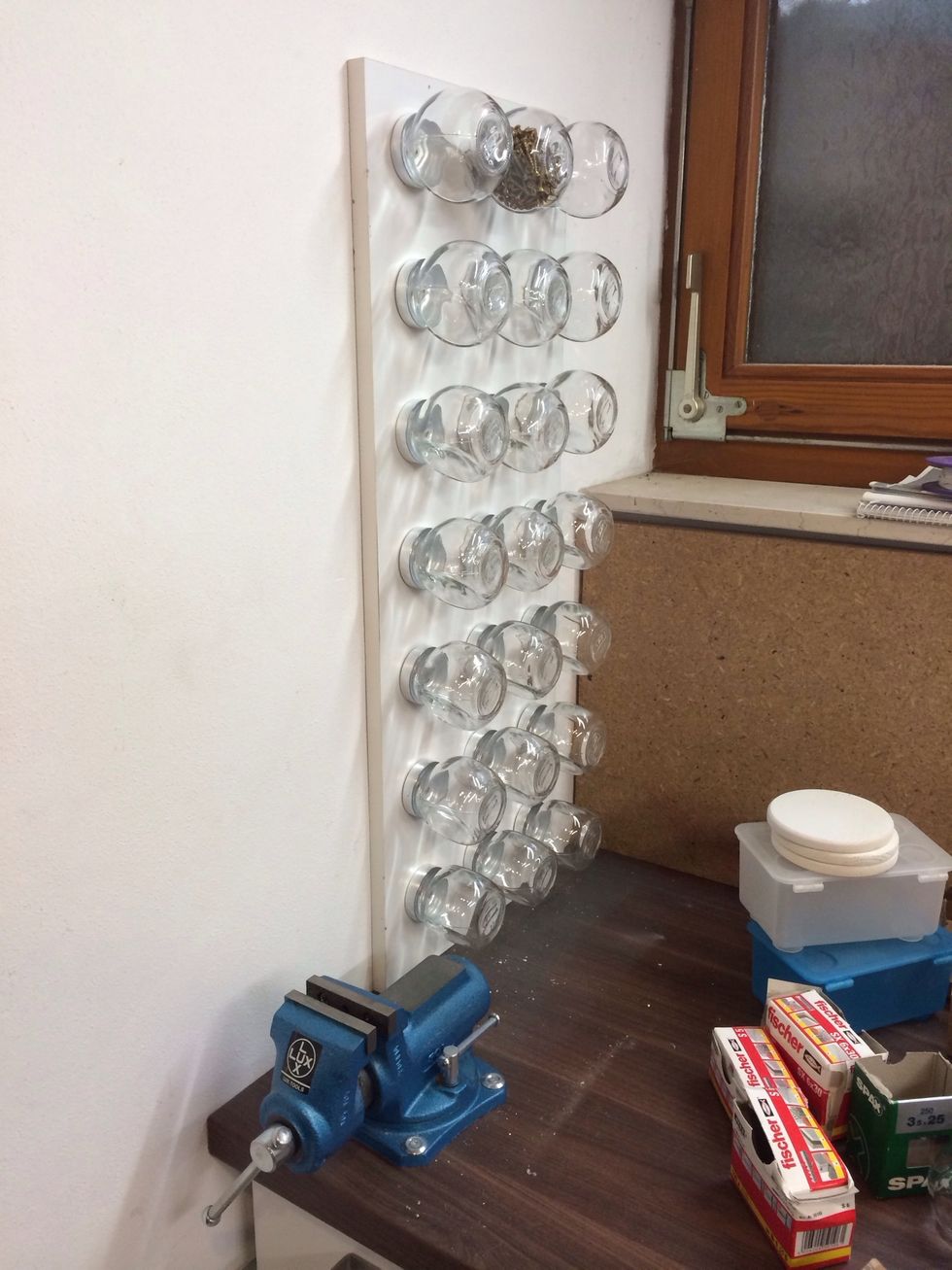 How to build a storage for nuts and bolts from fruit jars B+C Guides