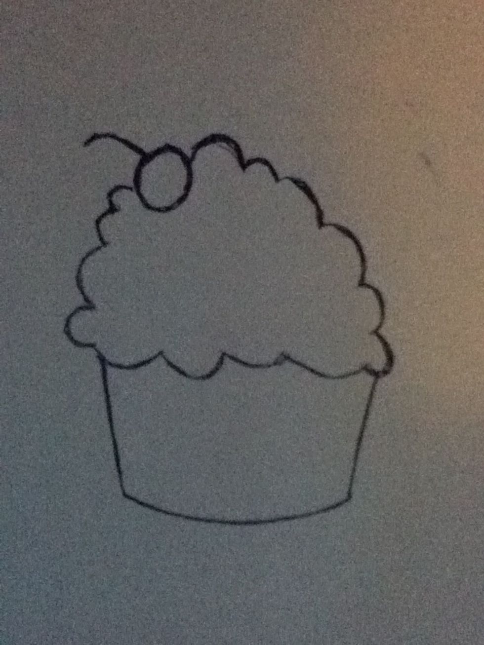 How to draw a kawaii cupcake :) - B+C Guides