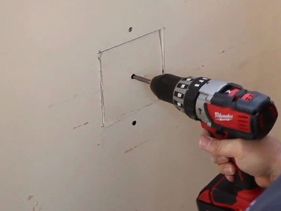 How to repair a large hole in drywall B+C Guides