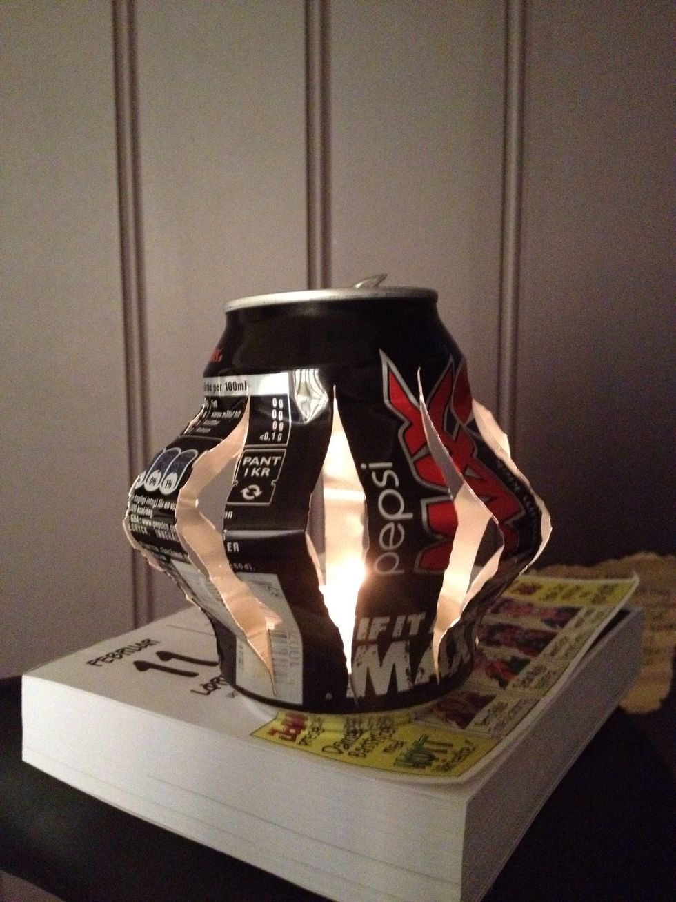 How to make a candle holder of empty soda can B+C Guides