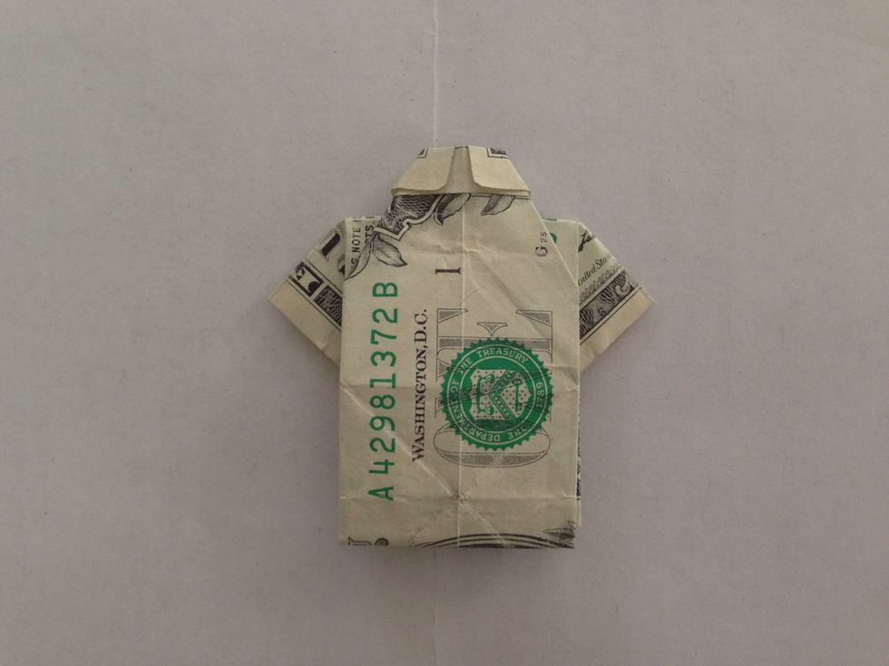 How to fold dollar/any bill into a shirt - origami - B+C Guides