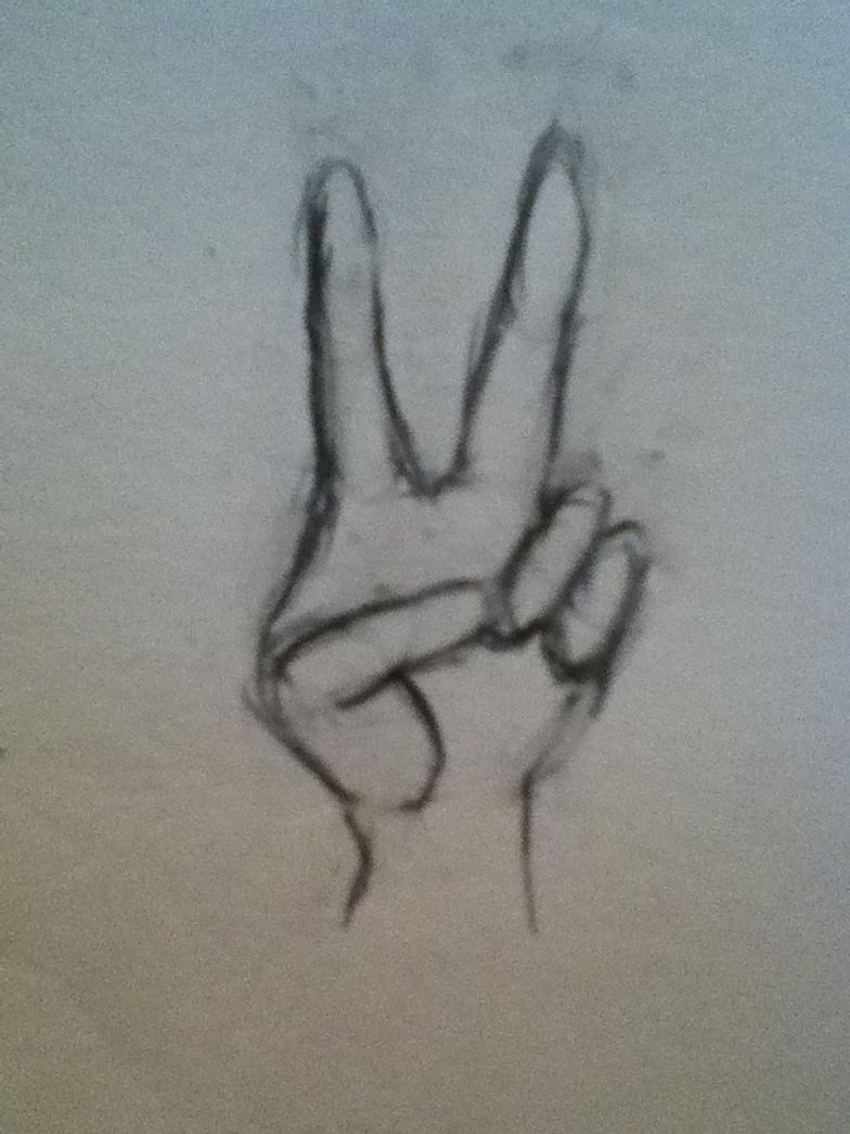 photo Hand Peace Sign Drawing Easy how to draw hands peace b c guides