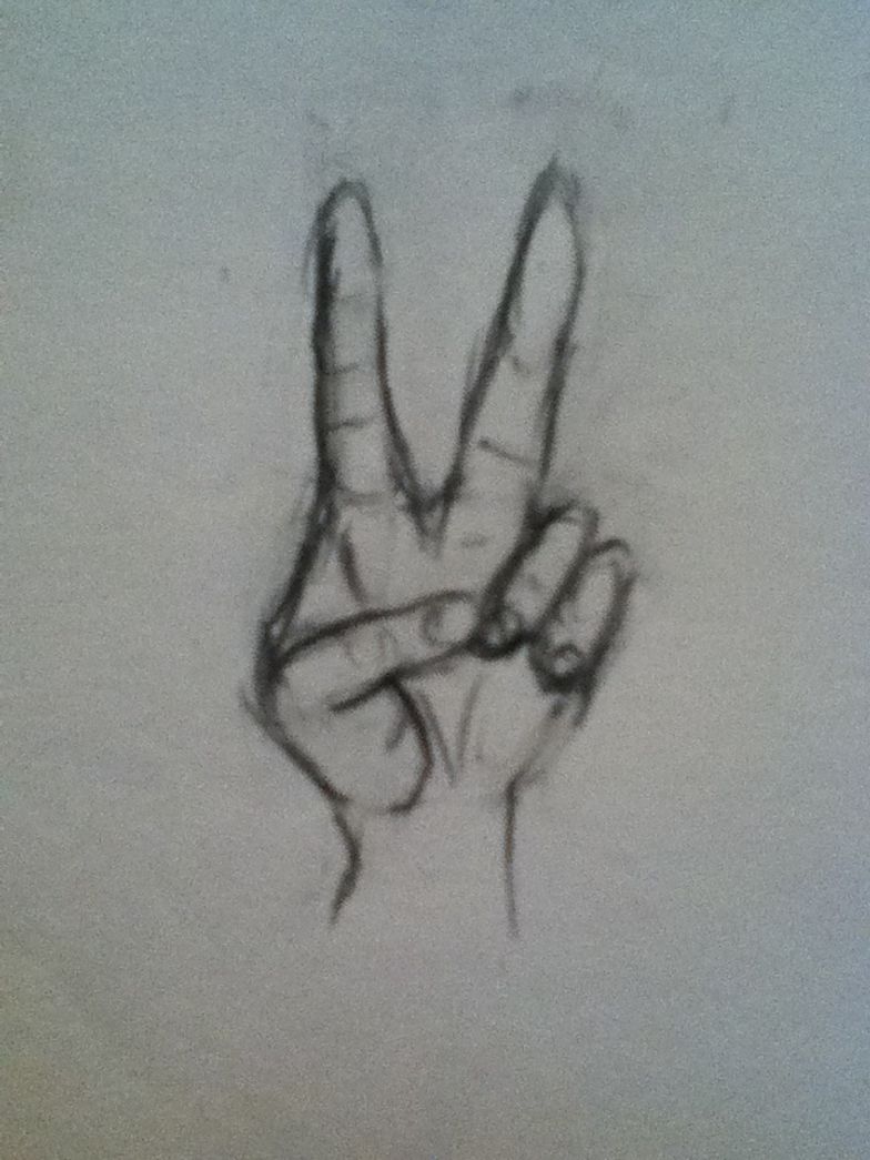 How To Draw Hands Peace B C Guides