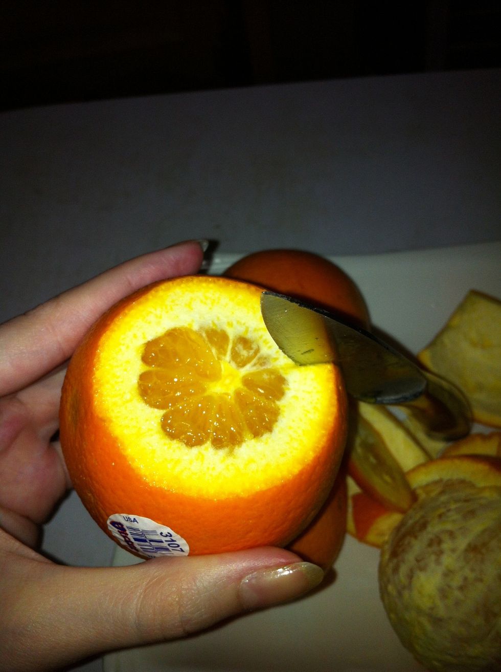 How to peel an orange with a knife B+C Guides