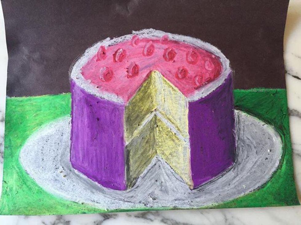 How to draw a cake with a slice cut out B+C Guides