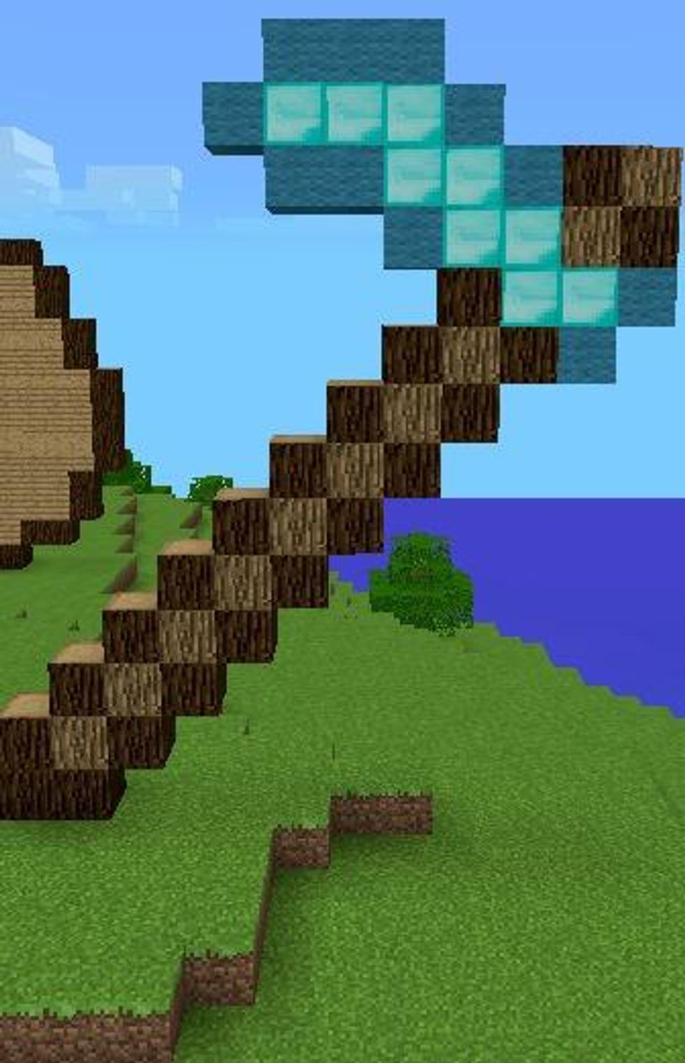How To Make A Diamond Hoe Minecraft Pixel Art B C Guides How To Make A Diamond Hoe Minecraft Pixel Art B C Guides