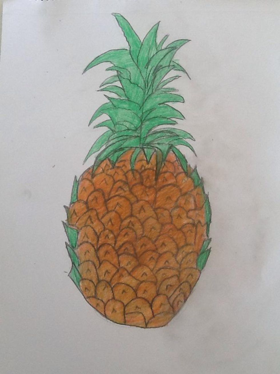 How to draw a pineapple - B+C Guides