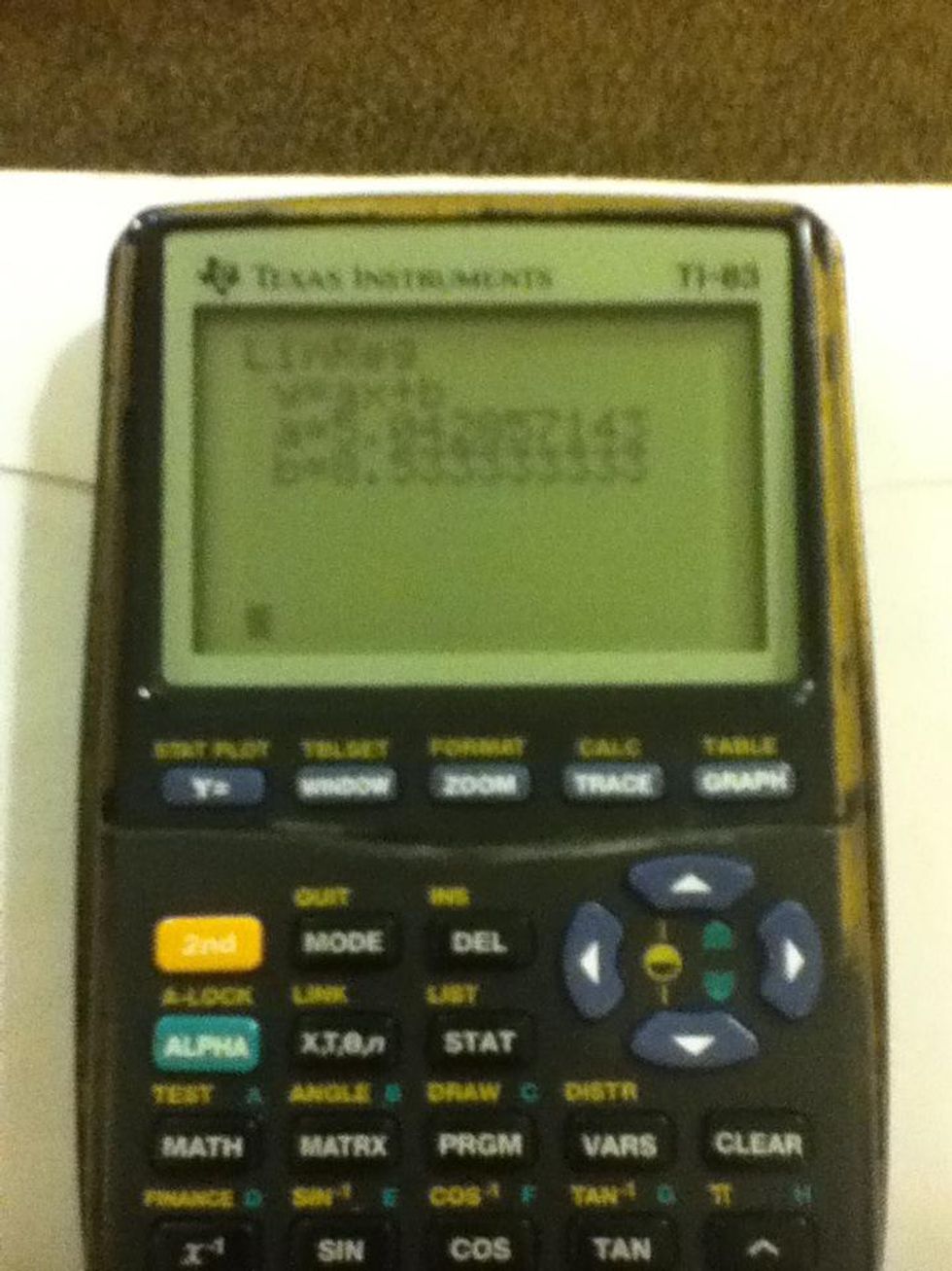 How to use the ti84 to create a linear equation B+C Guides