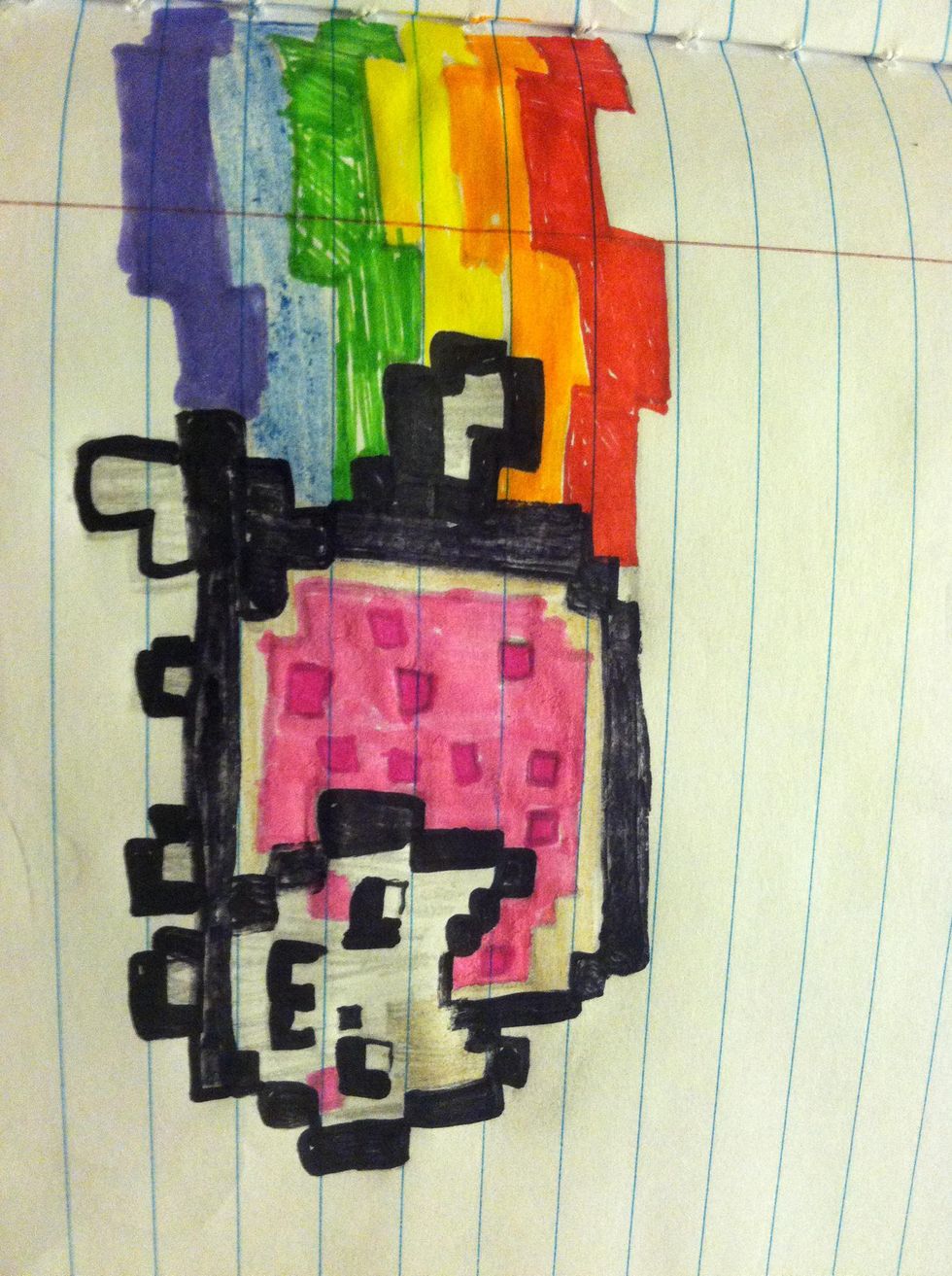 How to draw nyan cat - B+C Guides
