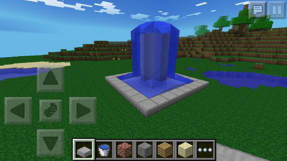 How to make a fountain in minecraft pe B+C Guides