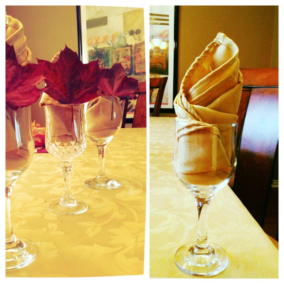 How to fold a napkin for a wineglass B+C Guides