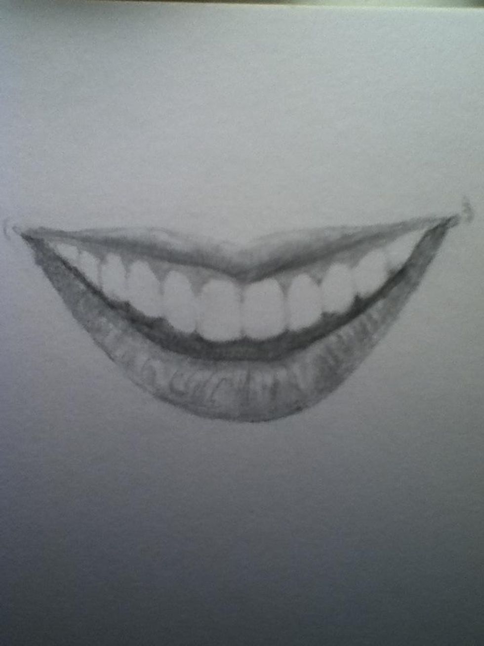 How to draw lips (with teeth) B+C Guides