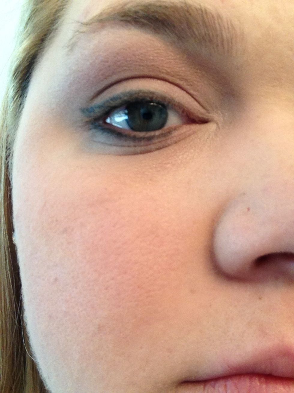 Eye liner close up. (Note: do not put eye liner in inside corners of your eyes. This creates the illusion that they are smaller than they are by closing them in. Theater makeup trick I picked up.)