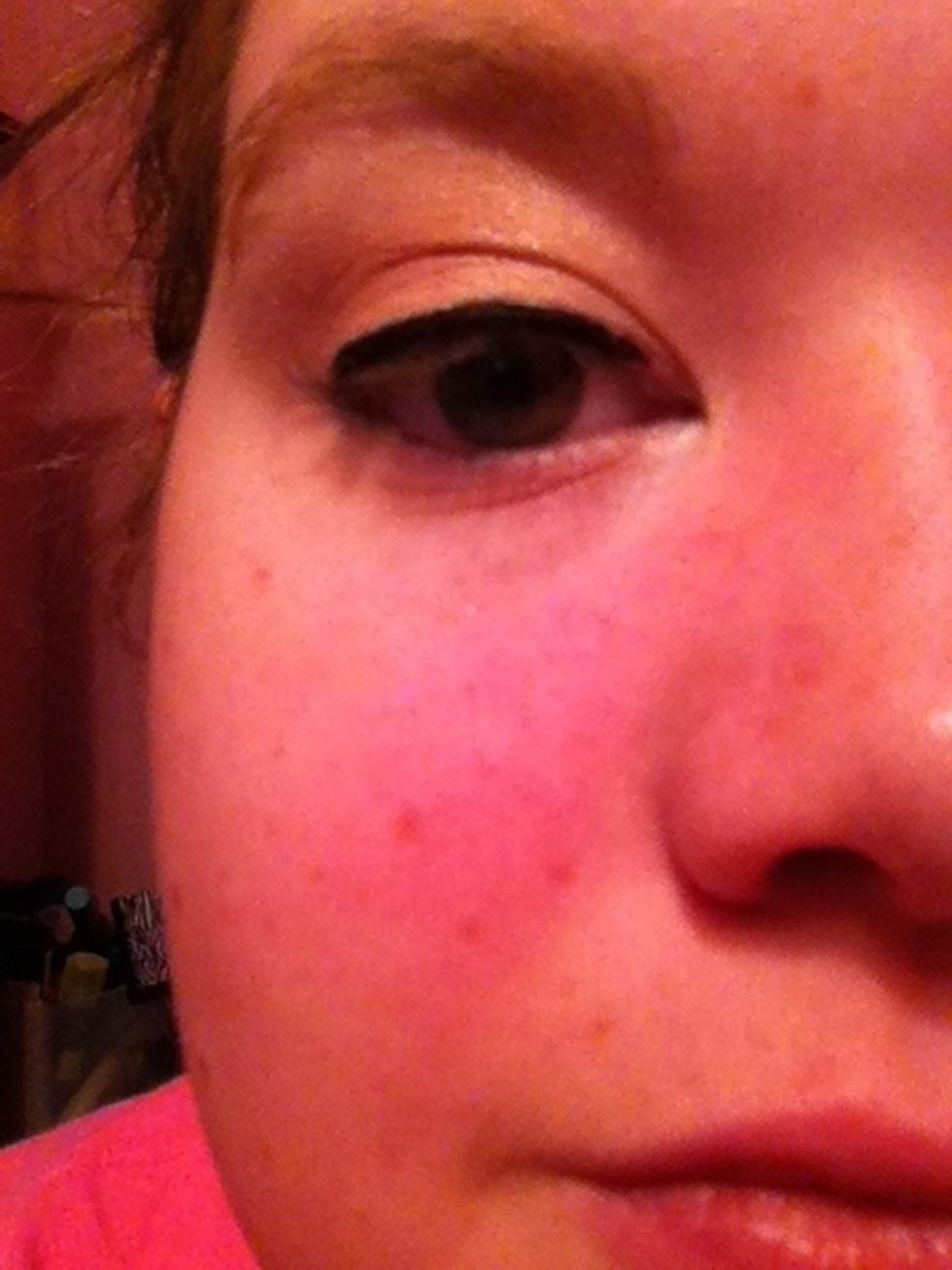 Eye liner. I usually just line to top lid so yeah