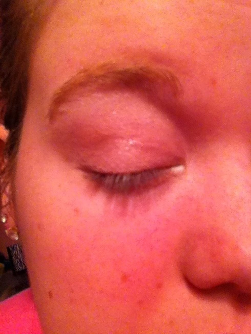 Eye shadow done. The only color I don't use is the dark brown on the bottom