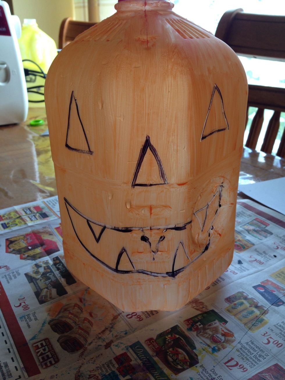 Eyes, nose, and mouth outline.