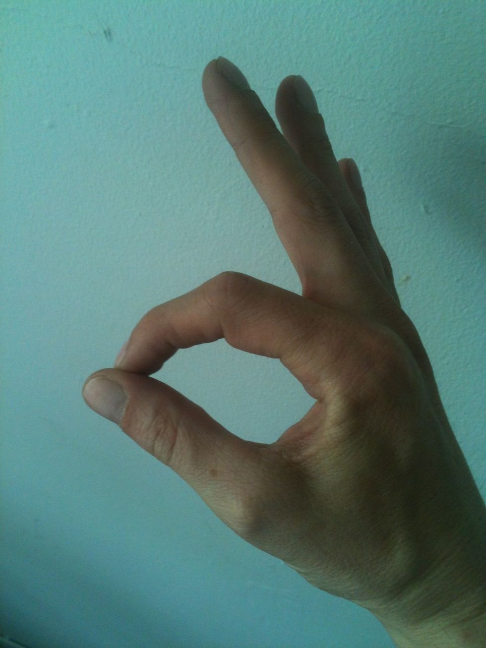 F: Here's a memory aid for the letter F. If someone made this hand shape to you they'd be saying 