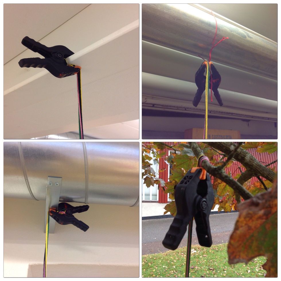 F\u00e4st knuten i taket p\u00e5 n\u00e5got s\u00e4tt eller varf\u00f6r inte utomhus i ett tr\u00e4d?