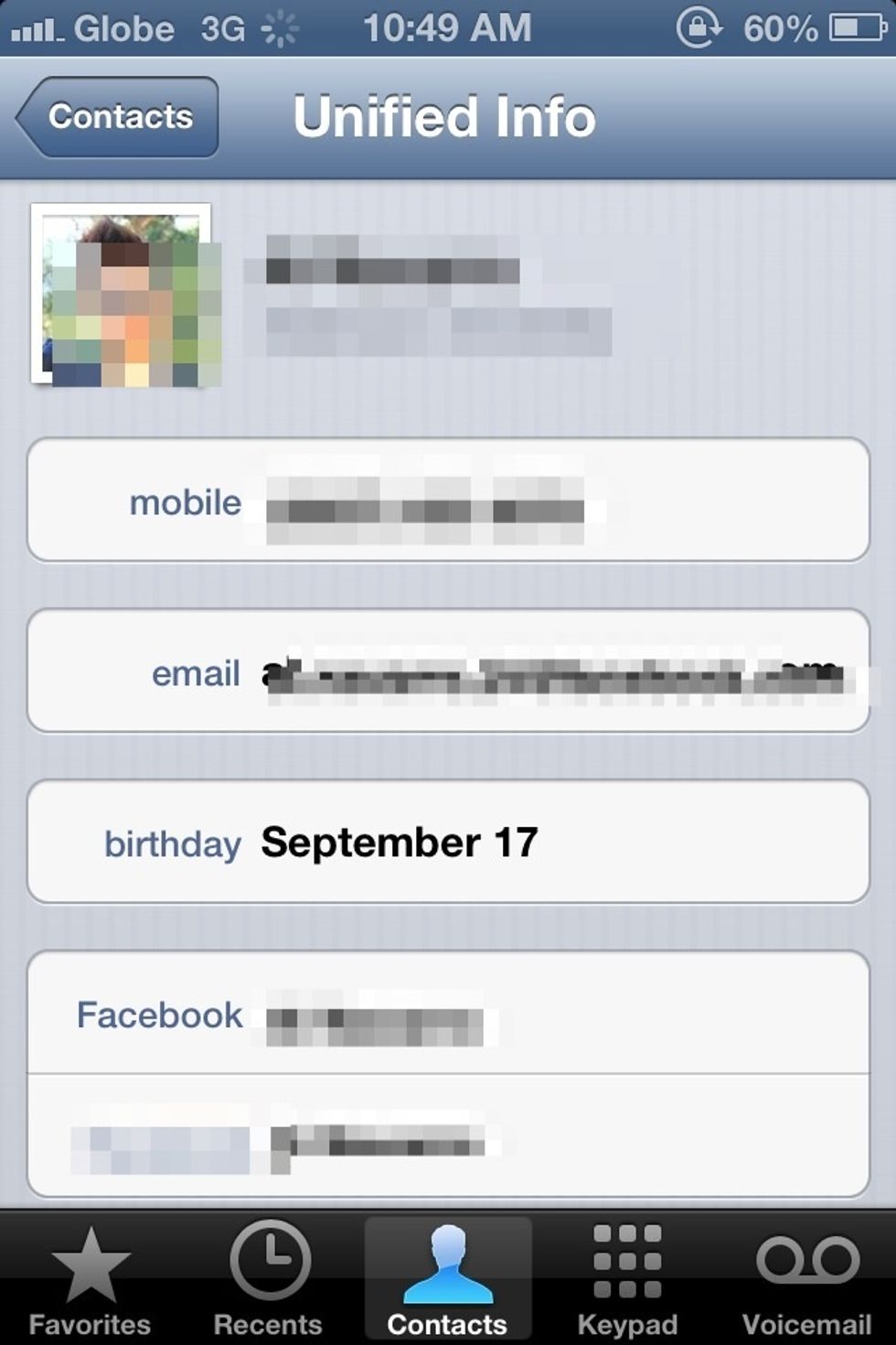 Facebook Contacts