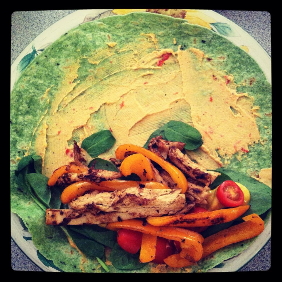 Faux chicken and peppers...