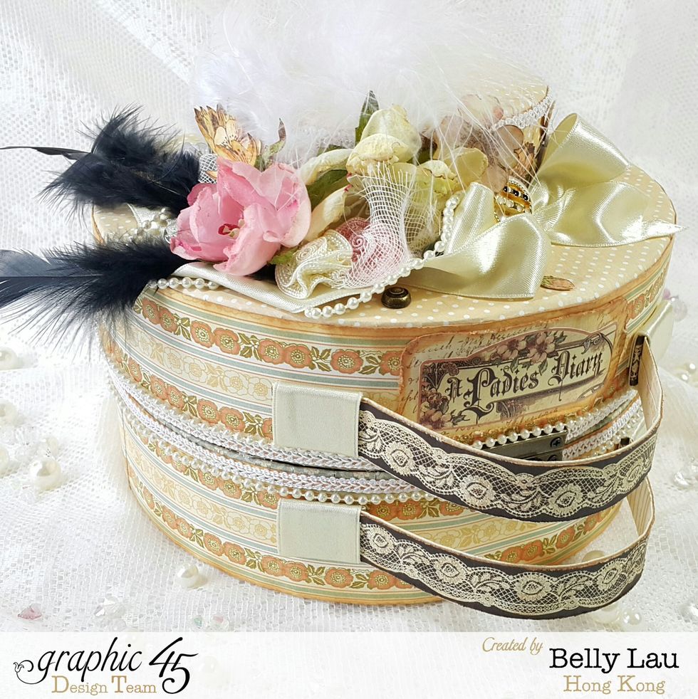 Feathers, flowers, ribbons, cheese cloth, pearl trims...with some fussy cuttings