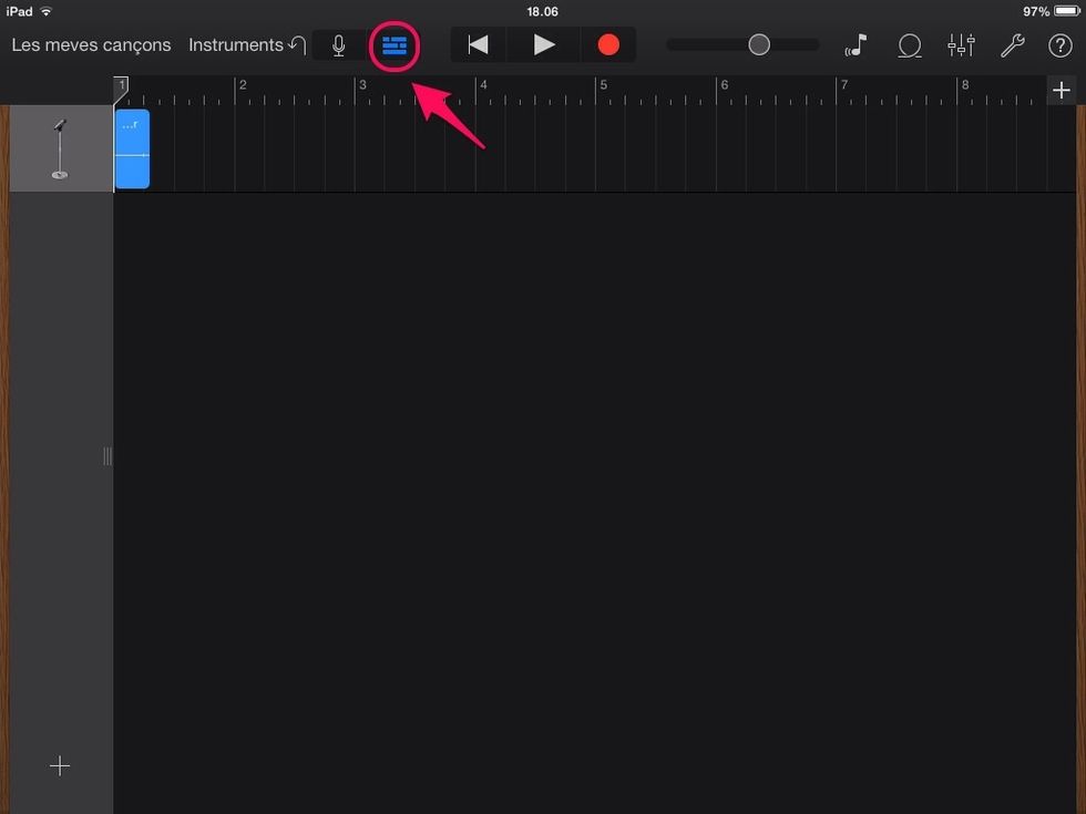Fes un tap per poder observar al que has gravat i per poder-li posar loops.