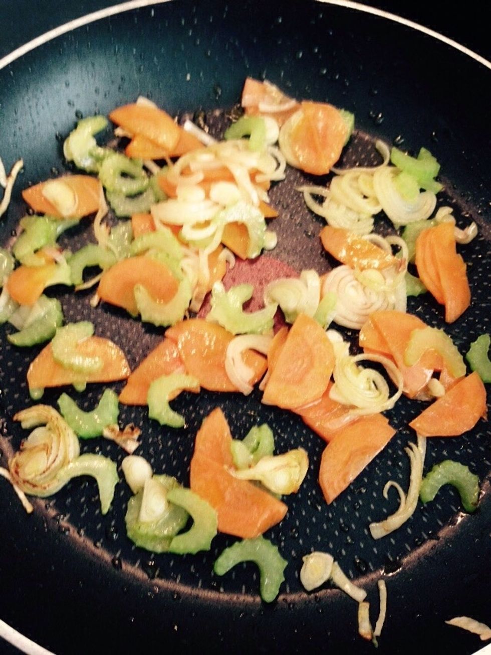 Few minutes later add the shallot and cook until it starts roasting