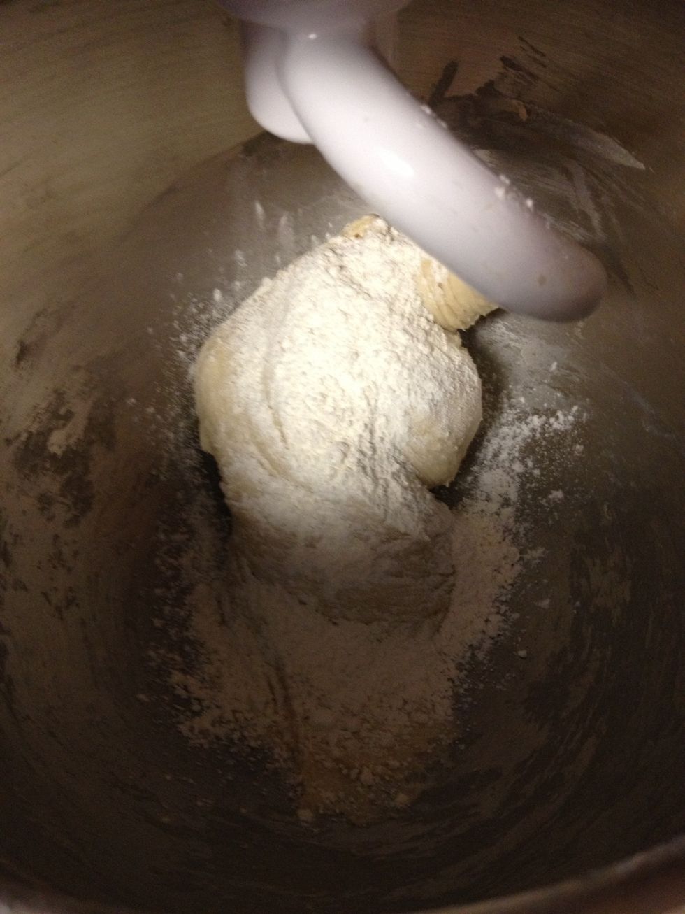 Fifth addition of flour