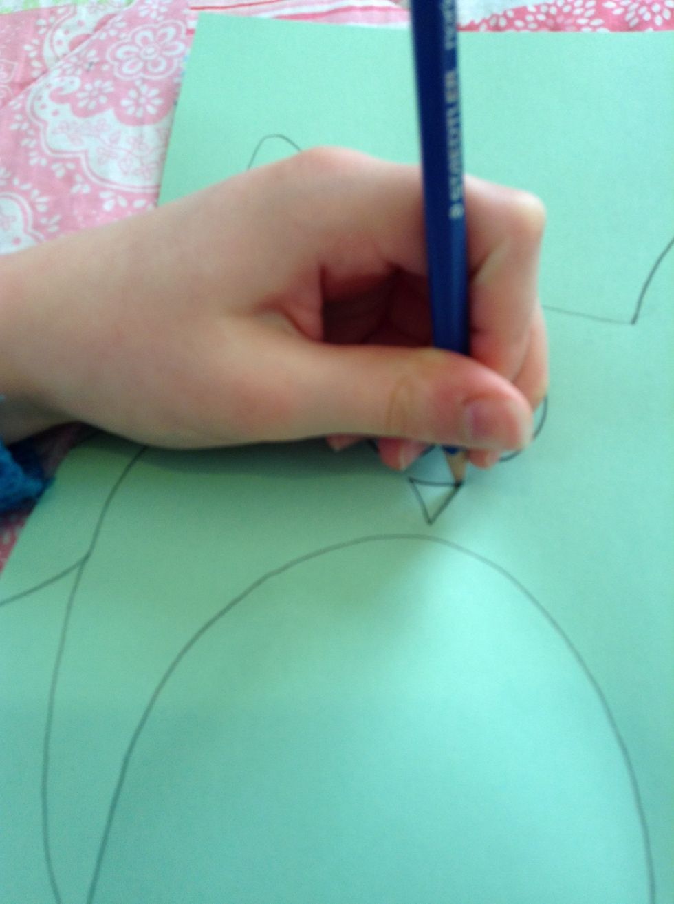 Fifth: draw the beak.